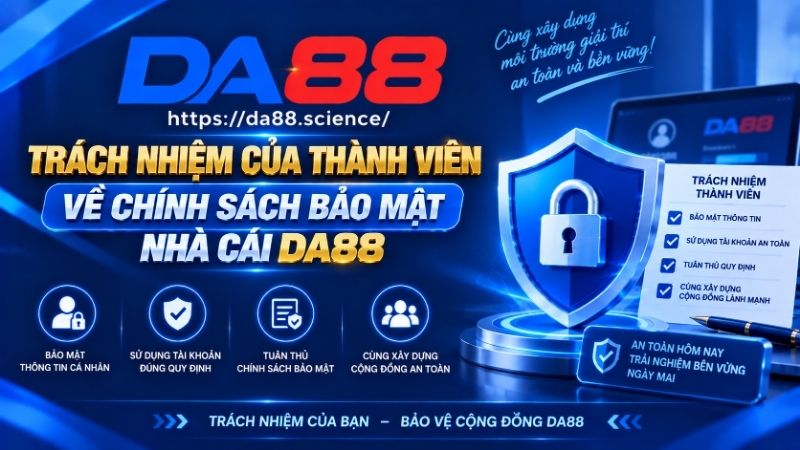 Trách nhiệm của bet thủ về chính sách bảo mật DA88